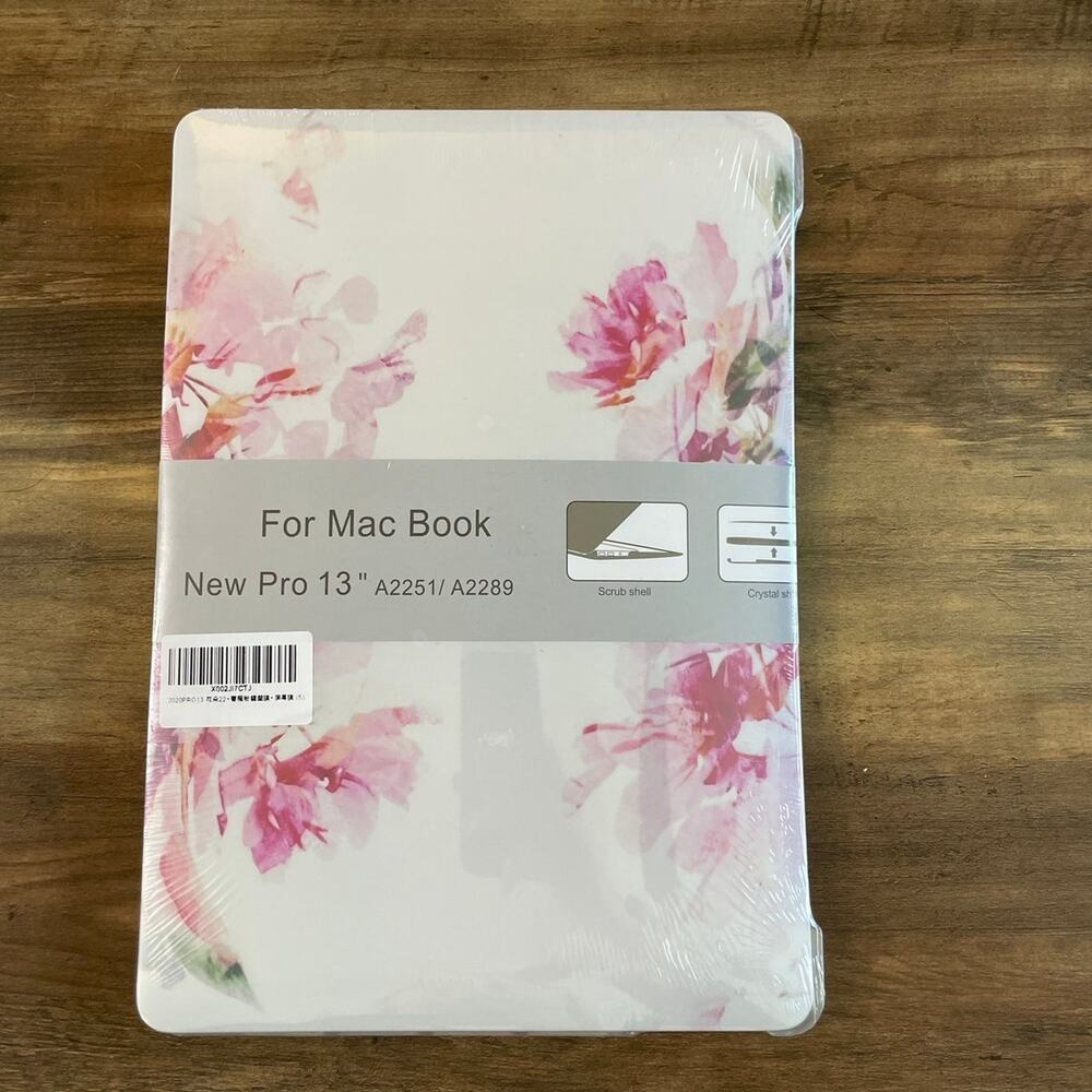 MacBook Pro 13” 2016-2020 pink floral design hardshell case